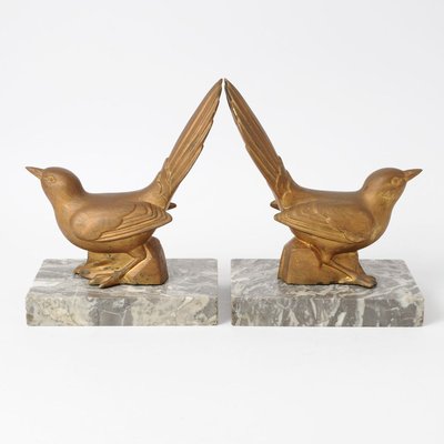 French Art Deco Bird Bookends, 1930s, Set of 2-IXK-898149