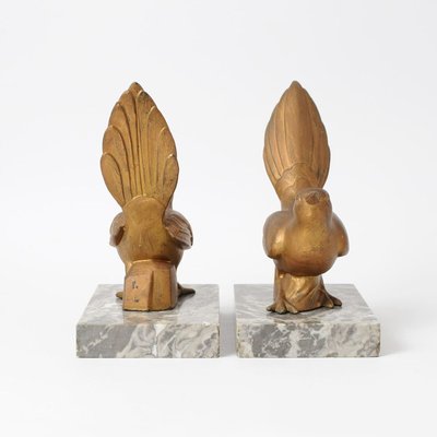 French Art Deco Bird Bookends, 1930s, Set of 2-IXK-898149