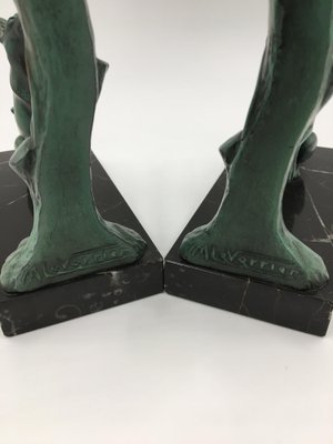 French Art Deco Bookends Representing La Fontaine Fables by Max Le Verrier, 1930s, Set of 2-SAK-1797355