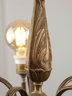 French Art Deco Brass Chandelier, 1930s-HGJ-1440840