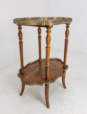 French Art Deco Brass & Poplar Serving Table or Side Table, 1930-RIU-1259147