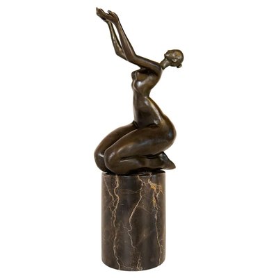 French Art Deco Bronze Figurine-UYK-1114161