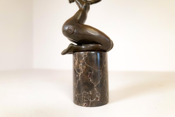 French Art Deco Bronze Figurine-UYK-1114161