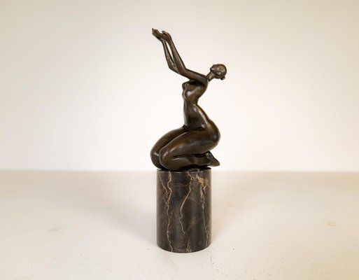 French Art Deco Bronze Figurine-UYK-1114161