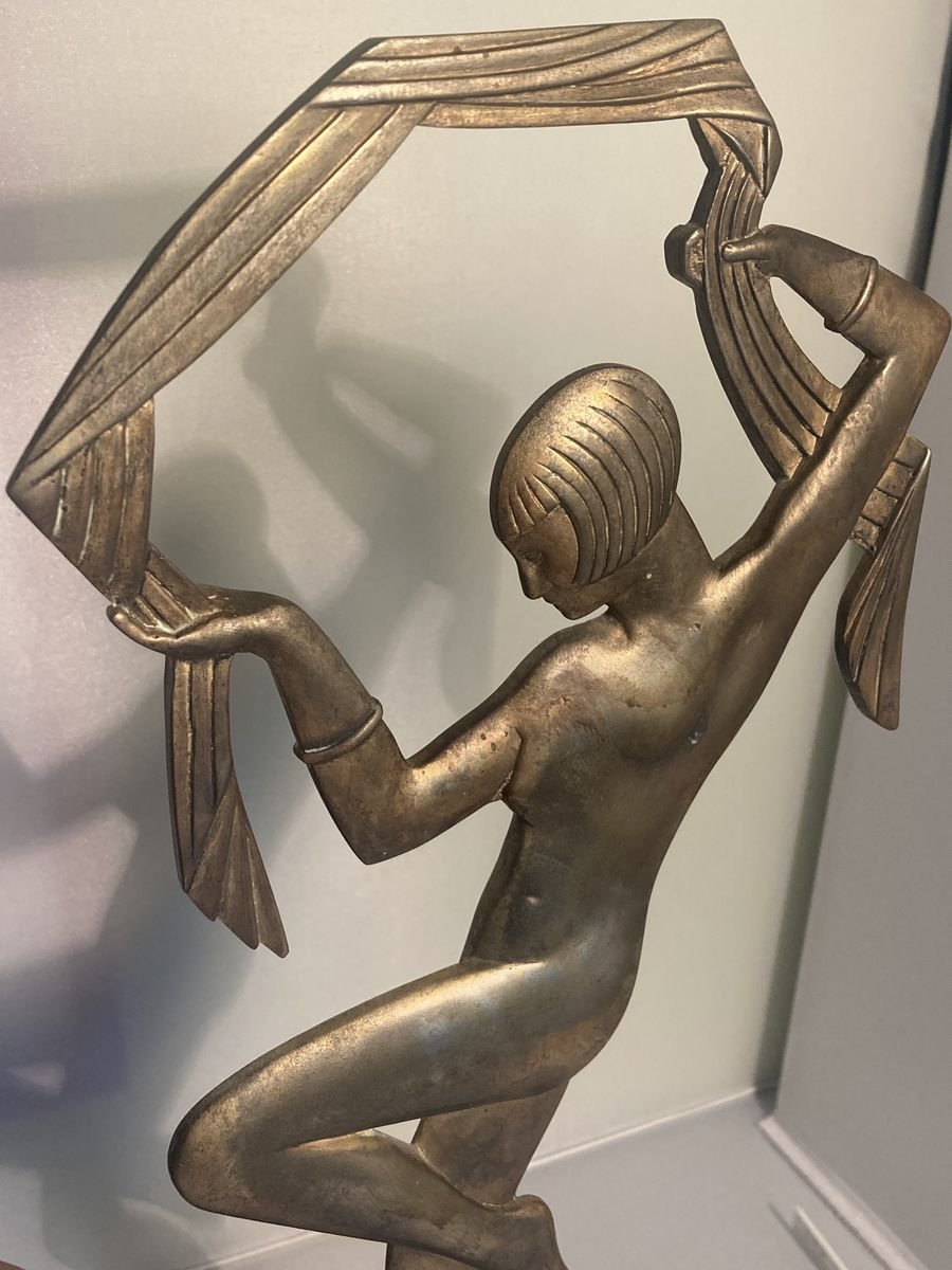 French Art Deco Bronze Janle Sculpture by Gabriel Argy-Rousseau