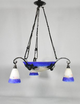 French Art Deco Ceiling Light by Degué, 1930s-CTD-1776908