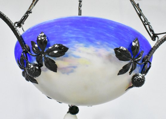 French Art Deco Ceiling Light by Degué, 1930s-CTD-1776908