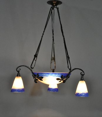 French Art Deco Ceiling Light by Degué, 1930s-CTD-1776908