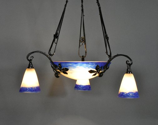 French Art Deco Ceiling Light by Degué, 1930s-CTD-1776908