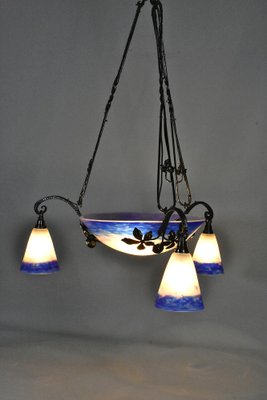 French Art Deco Ceiling Light by Degué, 1930s-CTD-1776908