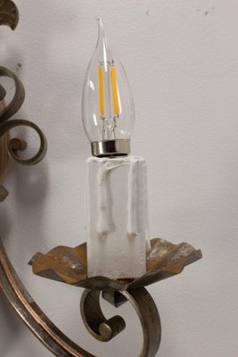 French Art Deco Ceiling Light in Glass & Aluminium, 1930s-RIU-1796091