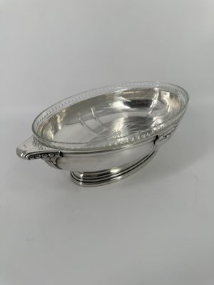 French Art Deco Centerpiece in Silver-Plating & Glass, 1915-OL-1769679