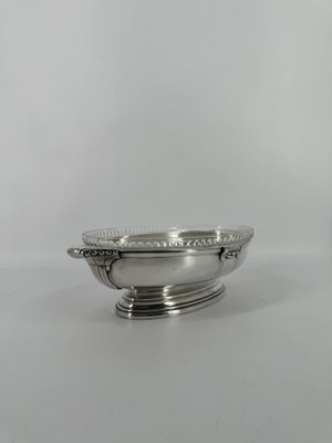 French Art Deco Centerpiece in Silver-Plating & Glass, 1915-OL-1769679