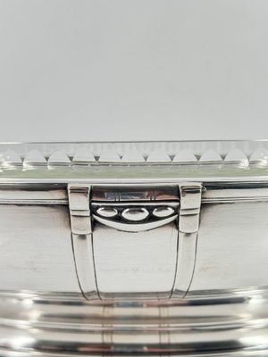 French Art Deco Centerpiece in Silver-Plating & Glass, 1915-OL-1769679