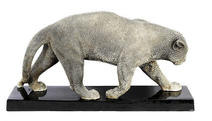 French Art Deco Ceramic Panther Sculpture by G.Beauvais for Edition Kaza, 1930s-ZVH-1800356