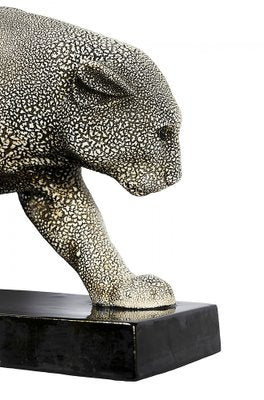 French Art Deco Ceramic Panther Sculpture by G.Beauvais for Edition Kaza, 1930s-ZVH-1800356