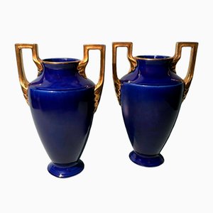 French Art Deco Ceramic Vases from Orchies Ceramics Factory, 1925, Set of 2-QRS-2031409