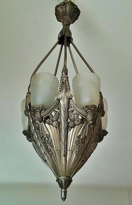 French Art Deco Chandelier, 1920s-POM-589389