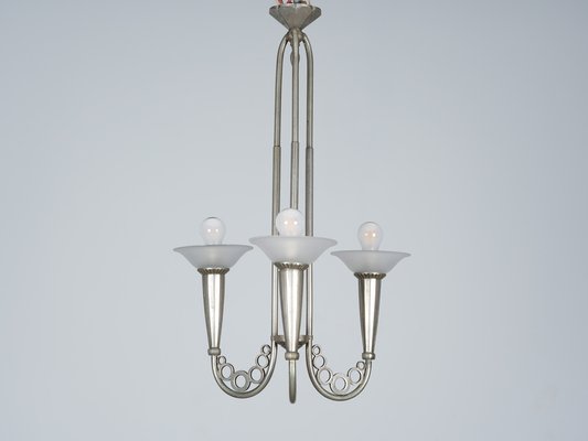 French Art Deco Chandelier, 1920s-WCH-1397158