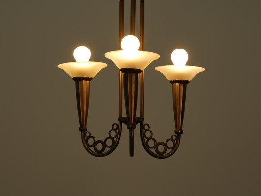 French Art Deco Chandelier, 1920s-WCH-1397158