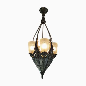 French Art Deco Chandelier, 1920s-POM-589389