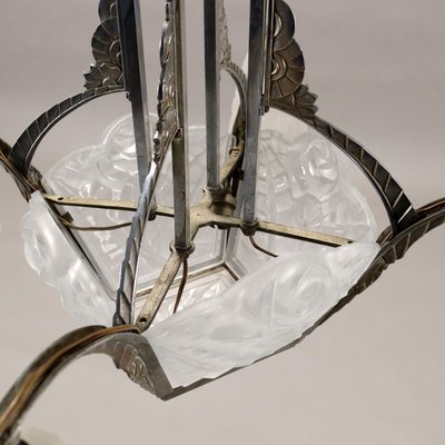 French Art Deco Chandelier in Glass-VMM-2033303