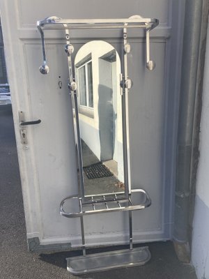 French Art Deco Chrome-Plated Coat Rack, 1930s-XHV-1740243