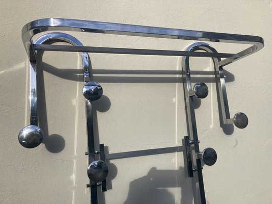 French Art Deco Chrome-Plated Coat Rack, 1930s-XHV-1740243