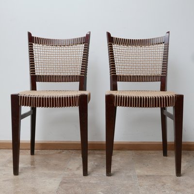 French Art Deco Cord Side Chairs, Set of 2-JRP-943842