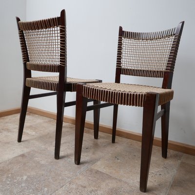 French Art Deco Cord Side Chairs, Set of 2-JRP-943842