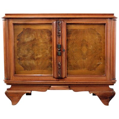 French Art Deco Credenza with Marble Top, 1930s-RIU-723125