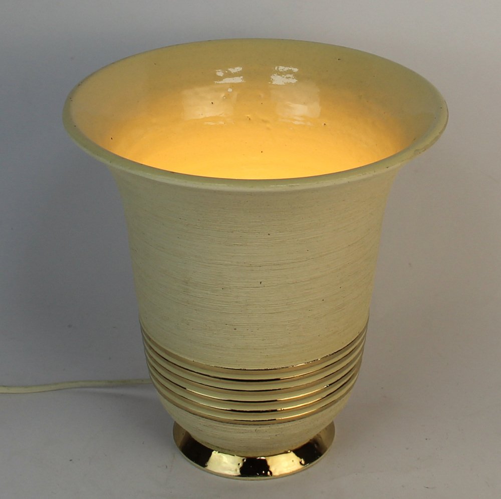 French Art Deco Diffuser Table Lamp, 1940s