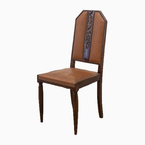 French Art Deco Dining Chairs, 1940s, Set of 4-UJE-666049