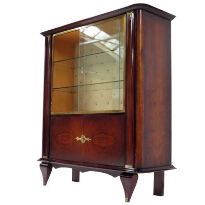 French Art Deco Display Cabinet in Rosewood and Walnut by Jules Leleu, 1930s-UBE-1343828