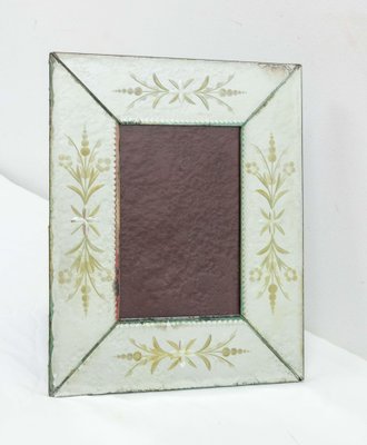 French Art Deco Engraved Mirror Standing Photo Frame, 1930s-RIU-1365970