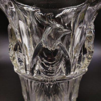 French Art Deco Glass Vase with Cockatoo Motif by Verlux, 1930s-SAK-1794291