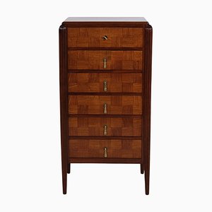 French Art Deco High Chest of Drawers with Six Drawers, 1920s-CXC-1820572