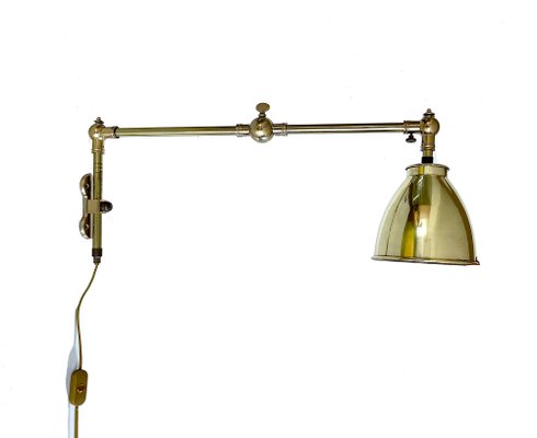 French Art Deco Industrial Wall Light, 1940s-GUT-2034591