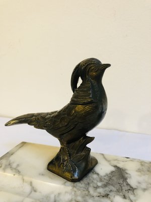 French Art Deco Inkwell With Marble Base, 1920s-RZY-1259465