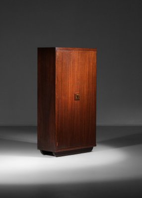 French Art Deco Mahogany and Copper Cabinet by Andre Sornay, 1940s-YU-1173773