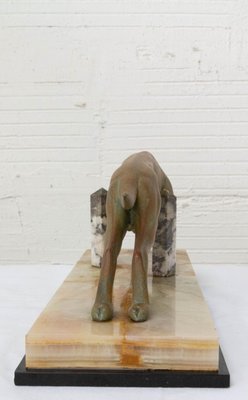 French Art Deco Marble Spelter Greyhound, 1930s-RIU-1395993