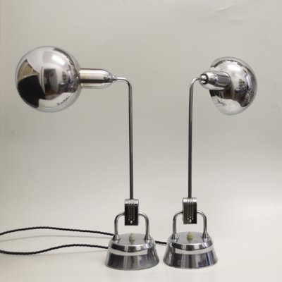 French Art Deco Metal Desk Lamps by Charlotte Perriand for Jumo, 1940s, Set of 2-SY-1757070