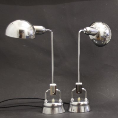 French Art Deco Metal Desk Lamps by Charlotte Perriand for Jumo, 1940s, Set of 2-SY-1757070