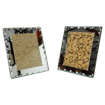 French Art Deco Mirror Standing Photo Frames, 1930s, Set of 2-RIU-1364698