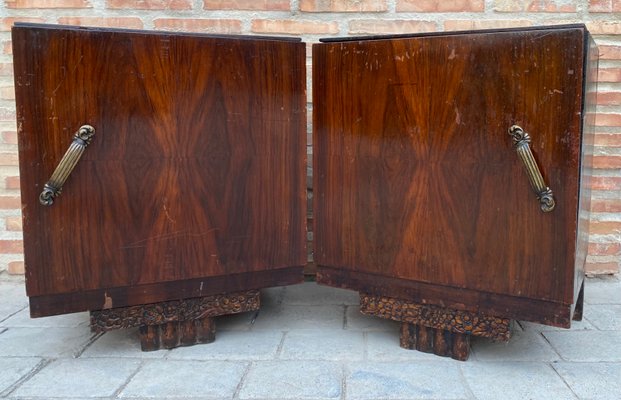 French Art Deco Nightstands, 1930s, Set of 2-NOU-1361445