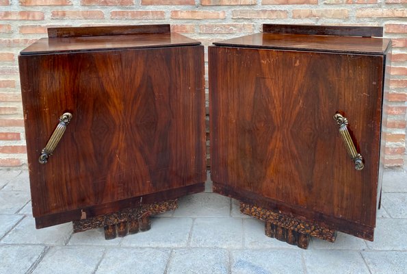 French Art Deco Nightstands, 1930s, Set of 2-NOU-1361445