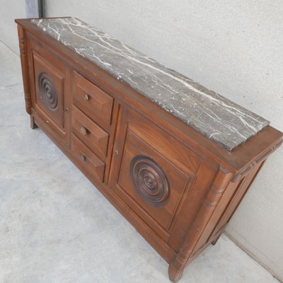 French Art Deco Oak and Marble Sideboard in the Style of Dudouyt-JRP-1054193