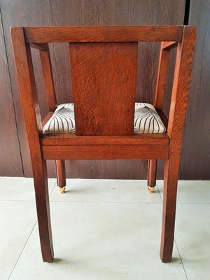 French Art Deco Oak Desk Chair, 1930s-POM-885553