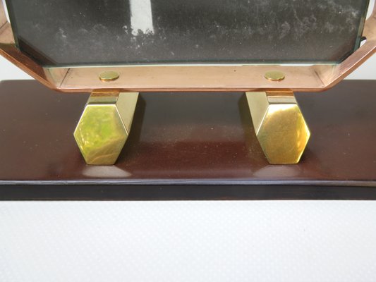 French Art Deco Picture in Brass, Copper & Bakelite-EY-1092259