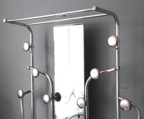 French Art Deco Polished Aluminum Coat Stand, 1940s-SY-1740349